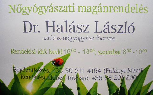 Dr. Halász László szülész- nőgyógyász